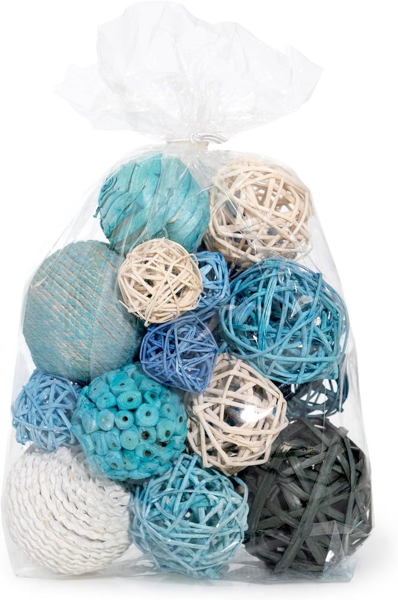 ANDALUCA Decorative Balls Bag Bowl Filler Home Decor (Turqouise Blue) - Image 2
